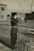 15.06.1942, Lindholme, Anglia, Wielka Brytania.
305 Dywizjon Bombowy Ziemi Wielkopolskiej. Hejnał odgrywany na trąbce codziennie rano w chwili podniesienia flagi polskiej i angielskiej.
Fot. NN, Instytut Polski i Muzeum im. gen. Sikorskiego w Londynie