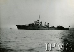 1932-1946, brak miejsca.
Niszczyciel ORP Burza na morzu.
Fot. NN, Instytut Polski i Muzeum im. gen. Sikorskiego w Londynie [szuflada 39, sygnatura 14408]