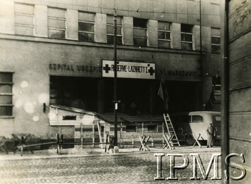 1944, Warszawa, Generalne Gubernatorstwo.
Szpital przy ul. Solec (Warschau Reserve Lazarett I  Salzstrasse).
Fot. NN, Instytut Polski i Muzeum im. gen. Sikorskiego w Londynie [szuflada 41]