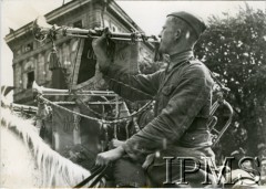 1920-1939, Polska.
Trębacze z 9 Pułku Ułanów Małopolskich i 14 Pułku Ułanów Jazłowieckich.
Fot. NN, Instytut Polski i Muzeum im. gen. Sikorskiego w Londynie  [teczka 186]