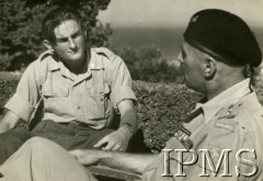 1945-1947, brak miejca.
Generał Władysław Anders z synem Jerzym.
Fot. NN, Instytut Polski w Londynie w Londynie [teczka 2 - Władysław Anders]