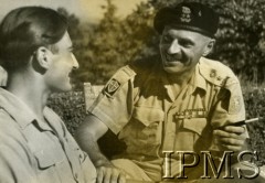 1945-1947, brak miejca.
Generał Władysław Anders z synem Jerzym.
Fot. NN, Instytut Polski w Londynie w Londynie [teczka 2 - Władysław Anders]
