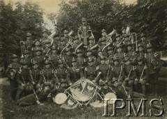 1936-1937, Nowa Wilejka, woj. wileńskie, Polska.
Orkiestra 85 Pułku Strzelców Wileńskich.
Fot. NN, Instytut Polski i Muzeum im. gen. Sikorskiego w Londynie