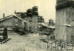 1919, Lwów, Polska.
Spalony dach Sejmu Krajowego.
Fot. NN, Instytut Polski i Muzeum im. gen. Sikorskiego w Londynie [album 243 - Lwów 1919]