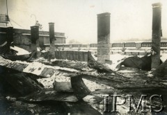 1919, Lwów, Polska.
Spalony dach Sejmu Krajowego.
Fot. NN, Instytut Polski i Muzeum im. gen. Sikorskiego w Londynie [album 243 - Lwów 1919]