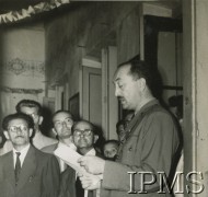 Marzec 1943, Rio de Janeiro, Brazylia.
Inauguracja działalności Domu Żołnierza Polskiego. Przemawia szef Polskiej Misji Wojskowej w Brazylii pułkownik Franciszek Arciszewski.
Fot. NN, Instytut Polski im. Gen. Sikorskiego w Londynie [album posła Franciszka Arciszewskiego nr 262]
