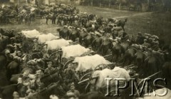 1919-1920, brak miejsca.
Tabory artylerii, działa na wozach.
Fot. NN, Instytut Polski i Muzeum im. gen. Sikorskiego w Londynie

