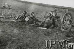 Prawdopodobnie 1920, Polska.
Żołnierze 1 Dywizjonu Artylerii Konnej im. gen. Józefa Bema.
Fot. NN, Instytut Polski i Muzeum im. gen. Sikorskiego [album 415k - Dywizjon Artylerii Konnej]