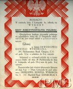 7.11.1954, Glasgow, Szkocja, Wielka Brytania.
Plakat ogłaszający wybory do Rady Rzeczpospolitej Polskiej. 
Fot. NN, Instytut Polski i Muzeum im. gen. Sikorskiego w Londynie, udostępnił Z. Kobryn [Album K21]
