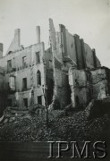 Październik 1939, Warszawa, Polska.
Zniszczona zabudowa ulicy Królewskiej.
Fot. NN, Instytut Polski i Muzeum im. gen. Sikorskiego w Londynie [Album 