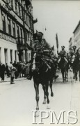 1932-1939, Warszawa, Polska.
Major Zdzisław Dziadulski na czele 1 Pułku Szwoleżerów Józefa Piłsudskiego. 
Fot. NN, Instytut Polski i Muzeum im. gen. Sikorskiego w Londynie