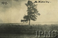 1919, jezioro Wiszniew, Polska.
Zdjęcie wykonane w czasie wyprawy wileńskiej 1 Pułku Szwoleżerów.
Fot. NN, Instytut Polski i Muzeum im. gen. Sikorskiego w Londynie