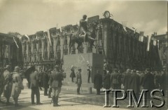 3.05.1923, Warszawa, Polska.
Uroczyste odsłonięcie pomnika księcia Józefa Poniatowskiego na placu Saskim (dłuta Bertla Thorwaldsena). 
Fot. Instytut Polski i Muzeum im. gen. Sikorskiego w Londynie, przekazał Michał Łaski.