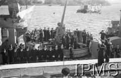 10.07.1943, Plymouth, Anglia, Wielka Brytania.
Pogrzeb gen. Władysława Sikorskiego. ORP 