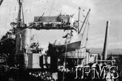 10.07.1943, Plymouth, Anglia, Wielka Brytania.
Pogrzeb gen. Władysława Sikorskiego. ORP 