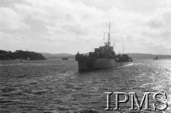 10.07.1943, Plymouth, Anglia, Wielka Brytania.
Pogrzeb gen. Władysława Sikorskiego. ORP 