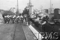 10.07.1943, Plymouth, Anglia, Wielka Brytania.
Pogrzeb gen. Władysława Sikorskiego. ORP 