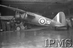 14.02.1941, Wielka Brytania.
309 Dywizjon Współpracy z Armią, samolot Westland Lysander (T1423) w hangarze.
Fot. NN, Instytut Polski i Muzeum im. gen. Sikorskiego w Londynie