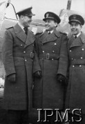 Styczeń 1942, Wielka Brytania.
Trzej kolejni dowódcy 317 Dywizjonu Myśliwskiego, od lewej: mjr Henryk Szczęsny, mjr Stanisław Brzezina i kpt. Józef Brzeziński.
Fot. NN, Instytut Polski i Muzeum im. gen. Sikorskiego w Londynie