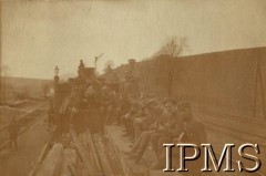 1919, brak miejsca.
Wojna polsko-ukraińska. Załoga pociągu pancernego P.P.3. 
