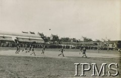 1946, Orkady, Szkocja, Wielka Brytania.
Obóz jednego z oddziałów pionierskich 4 Dywizji Piechoty, mecz piłki nożnej.
Fot. NN, Instytut Polski i Muzeum im. gen. Sikorskiego w Londynie [album 172 - 4 Dywizja Piechoty Szkocja 1946]
