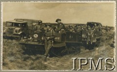 1945 (?), Szkocja, Wielka Brytania.
3 Pułk Artylerii Motorowej podczas ćwiczeń.
Fot. NN, Instytut Polski i Muzeum im. gen. Sikorskiego w Londynie, [album 222 - 4 Dywizja Piechoty, Szkocja].