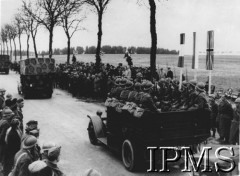 3.05.1940, Francja.1 Dywizja Grenadierów Wojska Polskiego we Francji - obchody święta 3 Maja i uroczystość nadania miana Grenadierów odbywające się przy szosie Autreville-Martigny. Fotografia wykonana podczas defilady. Na trybunie honorowej m.in. prezydent RP na uchodźstwie Władysław Raczkiewicz (w jasnym płaszczu) i Naczelny Wódz Polskich Sił Zbrojnych gen. Władysław Sikorski (obok prezydenta).Fot. NN, Instytut Polski i Muzeum im. gen. Sikorskiego w Londynie [album 112 - Raczkiewicz, Francja/Szkocja].