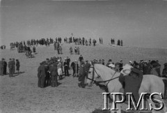 Lata 40., Bliski Wschód.
Zawody w skokach na koniach przez przeszkody.
Fot. NN, Instytut Polski i Muzeum im. gen. Sikorskiego w Londynie [szuflada NXI].