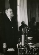 1942-1945, Wielka Brytania.
Przewodniczący Rady Narodowej RP Stanisław Grabski.
Fot. NN, Instytut Polski i Muzeum im. gen. Sikorskiego w Londynie