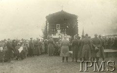 1932, Iwieniec, pow. Wołożyn, woj. nowogródzkie, Polska.
VI Batalion Korpusu Ochrony Pogranicza. Msza polowa w Iwańcu.
Fot. NN, Instytut Polski i Muzeum im. gen. Sikorskiego w Londynie