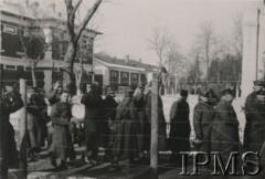 1940, Targoviste, Rumunia. 
Obóz dla internowanych żołnierzy Wojska Polskiego, grupa żołnierzy za ogrodzeniem z drutu kolczastego.
Fot. NN, Instytut Polski im. Gen. Sikorskiego w Londynie

