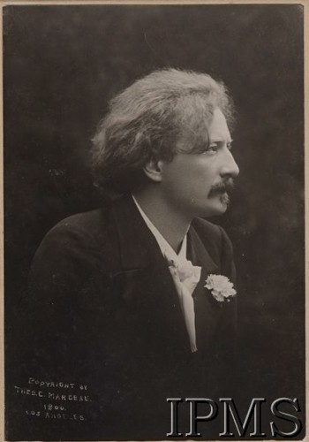 1900, Los Angeles
Ignacy Paderewski, portret.
Fot. NN, Instytut Polski im. Gen. Sikorskiego w Londynie [teczka nr 99 – Ignacy Paderewski]
