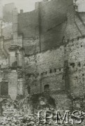 1939, Warszawa, Polska.
Zniszczona zabudowa ulicy Siennej.
Fot. NN, Instytut Polski im. Gen. Sikorskiego w Londynie. [szuflada P1]