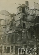 1939, Warszawa, Polska.
Zniszczona zabudowa ulicy Nowy Świat.
Fot. NN, Instytut Polski im. Gen. Sikorskiego w Londynie. [szuflada P1]