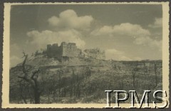 1944-1945, Cassino, Włochy.
Ruiny klasztoru benedyktynów.
Fot. NN, Instytut Polski i Muzeum im. gen. Sikorskiego w Londynie [album 76 - 2 Korpus Polski dla Rudnickiego].