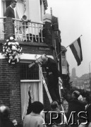 1947-1949, Breda, Holandia.Uroczyste nadanie ulicy imienia generała Stanisława Maczka. Fot. NN, Instytut Polski i Muzeum im. gen. Sikorskiego w Londynie [teczka luzem Januszajtis].