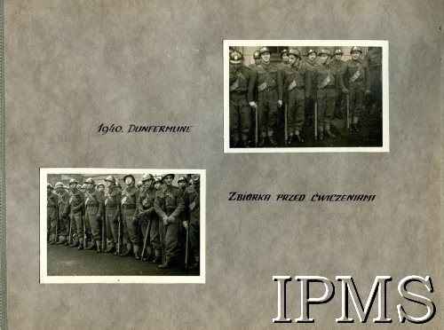 Październik 1940, Dunfermline, Szkocja, Wielka Brytania.
Załoga Pociągu Pancernego nr 4 na zbiórce przed ćwiczeniami.
Fot. NN, Dziennik działań Pociągu Pancernego 