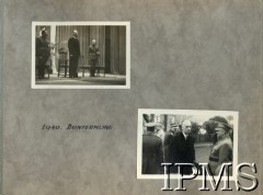 8.11.1940, Dunfermline, Szkocja, Wielka Brytania.
Prezydent Władysław Raczkiewicz z wizytą w obozie załogi Pociągu Pancernego nr 4.
Fot. NN, Dziennik działań Pociągu Pancernego 
