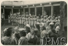 4.06.1944, Panhala, Indie.
Instruktorski obóz harcerski. 
Fot. NN, Kronika osiedla polskiego Valivade-Kolhapur, Indie, tom I, Instytut Polski i Muzeum im. gen. Sikorskiego w Londynie