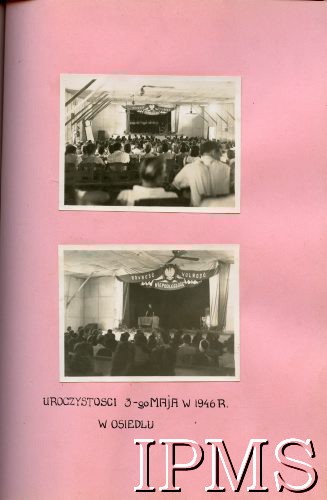 3.05.1946, Valivade-Kolhapur, Indie.
Osiedle dla polskich uchodźców. Obchody rocznicy uchwalenia Konstytucji 3 Maja.
Fot. NN, Kronika osiedla polskiego Valivade-Kolhapur, Indie, tom II, Instytut Polski i Muzeum im. gen. Sikorskiego w Londynie