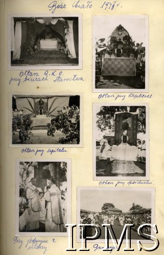 5.06.1947, Valivade-Kolhapur, Indie.
Osiedle dla polskich uchodźców. Obchody święta Bożego Ciała.
Fot. NN, Kronika osiedla polskiego Valivade-Kolhapur, Indie, tom III, Instytut Polski i Muzeum im. gen. Sikorskiego w Londynie