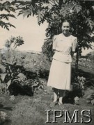 Styczeń 1945, Masindi, Uganda.
Osiedle dla polskich uchodźców. Na zdjęciu Władysława Minkowska.
Fot. NN, kolekcja: Osiedla polskie w Afryce, Instytut Polski i Muzeum im. gen. Sikorskiego w Londynie