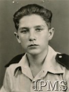 9.08.1945, brak miejsca.
Marian Macko, uczeń szkoły morskiej. Na odwrocie zdjęcia podpis: 