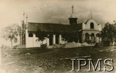 Ok. 1945, Masindi, Uganda.
Osiedle dla polskich uchodźców. Budowa kościoła.
Fot. NN, kolekcja: Osiedla polskie w Afryce, Instytut Polski i Muzeum im. gen. Sikorskiego w Londynie