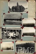 Lata 40., Koja oraz Jezioro Wiktoria, Uganda. 
Panorama polskiego osiedla dla uchodźców, skały oraz grupa osób w jeziorze.
Fot. NN, kolekcja: Osiedla polskie w Afryce, Instytut Polski i Muzeum im. gen. Sikorskiego w Londynie
