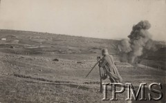 1915, Rarańcza, obw. Czerniowce, Ukraina.
Walki okopowe pod Rarańczą staczane z Rosjanami przez 2 i 3 Pułk Piechoty Legionów.
Fot. por. Stanisław Siczek - dowódca kompanii CKM, Instytut Polski im. Gen. Sikorskiego w Londynie [ALBUM LEGIONÓW nr 20003 - 2 pułku piechoty Legionów Polskich]
