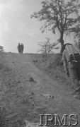 Maj 1944, Cassino, Włochy.
Bitwa pod Monte Cassino, żołnierze wnoszący ładunki na górę.
Fot. T. Szumański, Instytut Polski im. Gen. Sikorskiego w Londynie [album negatywowy nr 105]

