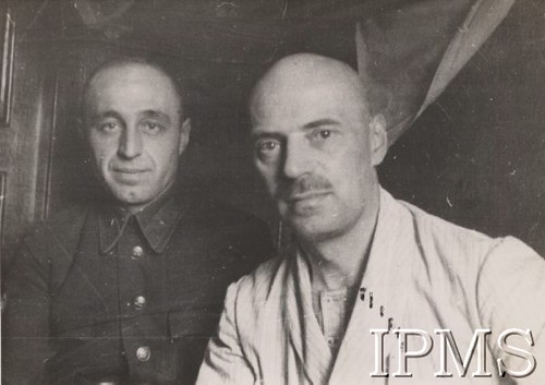 Jesień 1941, Jangi-Jul, Uzbekistan, ZSRR.
Towarzysz Żukow i gen. Władysław Anders, portret.
Fot. Giedroyc (?), Instytut Polski im. Gen. Sikorskiego w Londynie