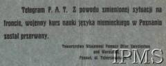 1920, Polska.
Ulotka: 