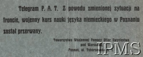1920, Polska.
Ulotka: 